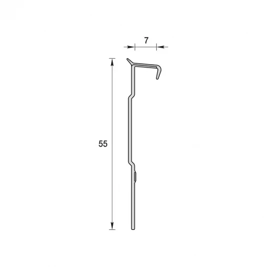 Плинтус для ковролина IDEAL 006 Темно-серый Пк55-006, 55x7x2200мм